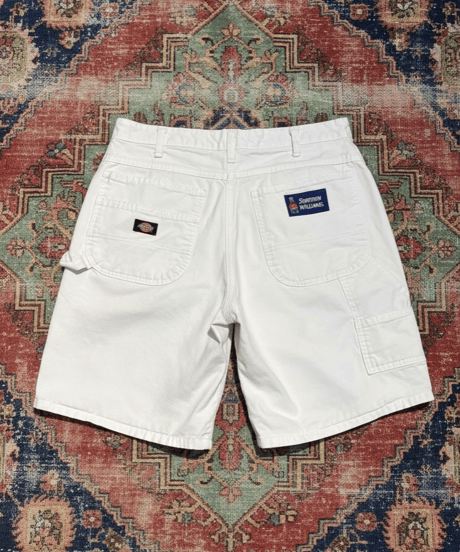 【USED】Dickies SW ペインターショーツ WHITE W32