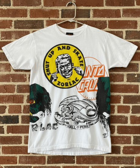 【USED】2000s OLD SKATE マルチプリント Bootleg THRASHER ZORLAC POWELL Mサイズ