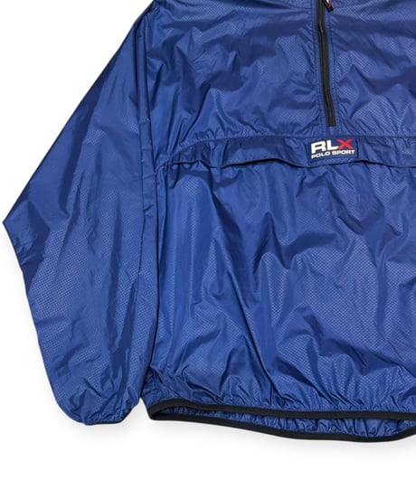 【USED】1990s POLO SPORTS RLX ナイロンアノラックパーカー NAVY XLサイズ