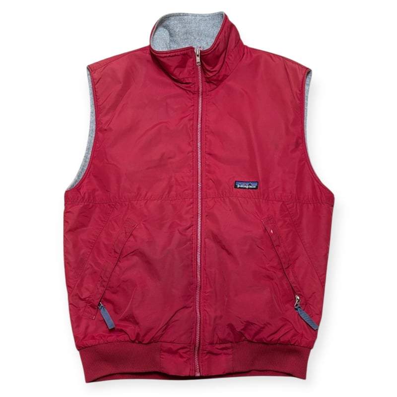 USED】1990s Patagonia パタゴニア シェルドシンチラベスト RED Mサイ