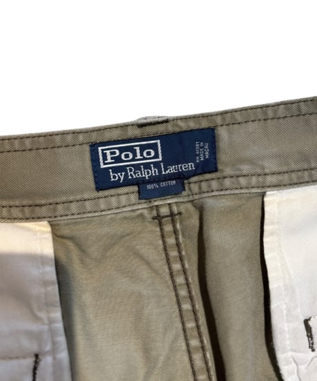 【USED】2000s Polo Ralph Lauren カーゴショートパンツ khaki W40インチ