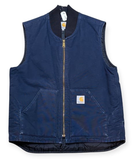 【USED】2000s Carhartt カーハート DUCK VEST ネイビー Lサイズ
