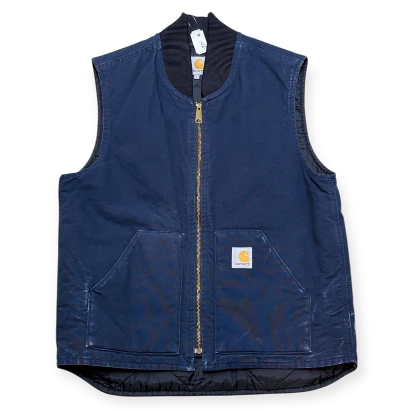 USED】2000s Carhartt カーハート DUCK VEST ネイビー Lサイズ