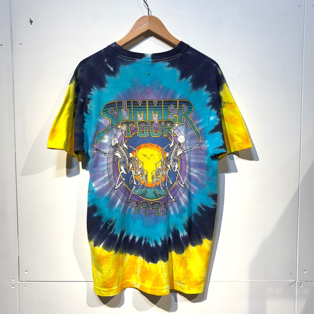 USA製 ７０'S グレイトフルデッド 両面プリント ダイ染Tシャツ sizeM 1991s GRATEFUL DEAD グレイトフルデッド バンドTシャツ