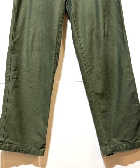 【USED】 70s US ARMY  ベイカーパンツ  オリーブ  W30xL33  コットン100%