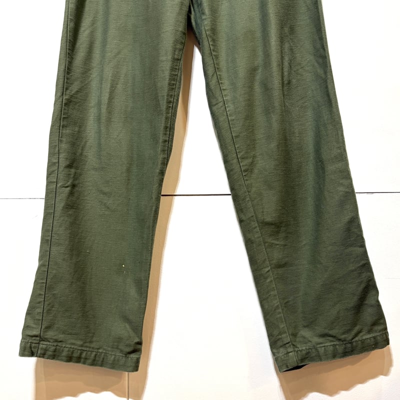 70s US ARMY ベイカーパンツ コットンサテン オリーブ ヴィンテージ 70s 米軍 U.S.ARMY コットンサテン ユーティリティ ベイカー