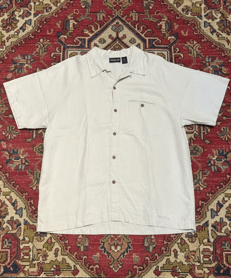 【USED】2000s Patagonia SS HEMP SHIRT オフホワイト Lサイズ