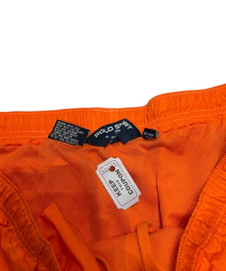 【USED】1990s POLO SPORTS ナイロンパンツ オレンジ  XLサイズ