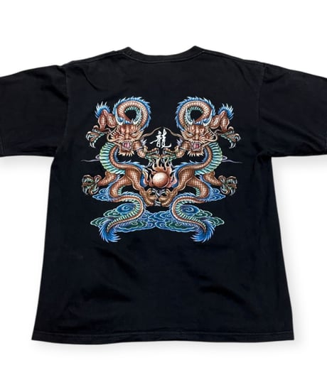 【USED】1990s ドラゴン、龍 半袖Tシャツ BLACK Lサイズ位