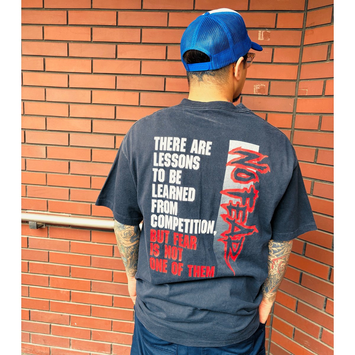 NO FEAR 90sビンテージ 両面プリントロンT USA製 白 XL NO FEAR 90sビンテージ 両面プリントロンT USA製 白 XL