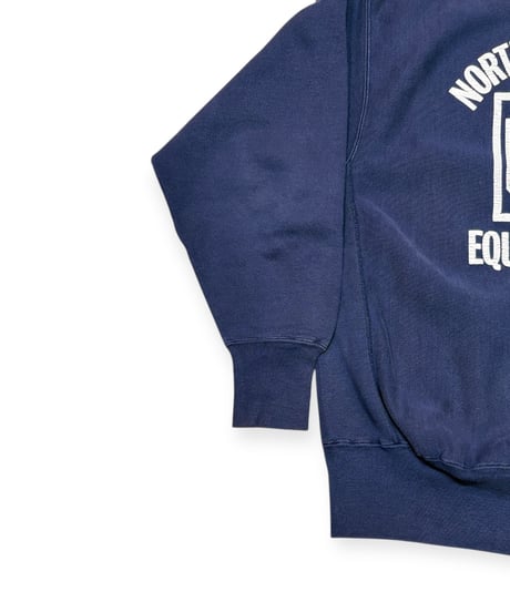 【USED】1990s Champion RW クルーネックスウェット NAVY 4段プリント XLサイズ アメリカ製