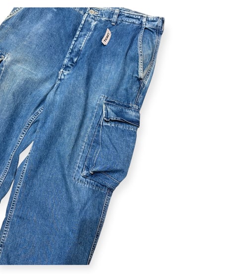 【USED】1990s RRL デニムカーゴパンツ インディゴ 三つ星タグ期  W34 USA製