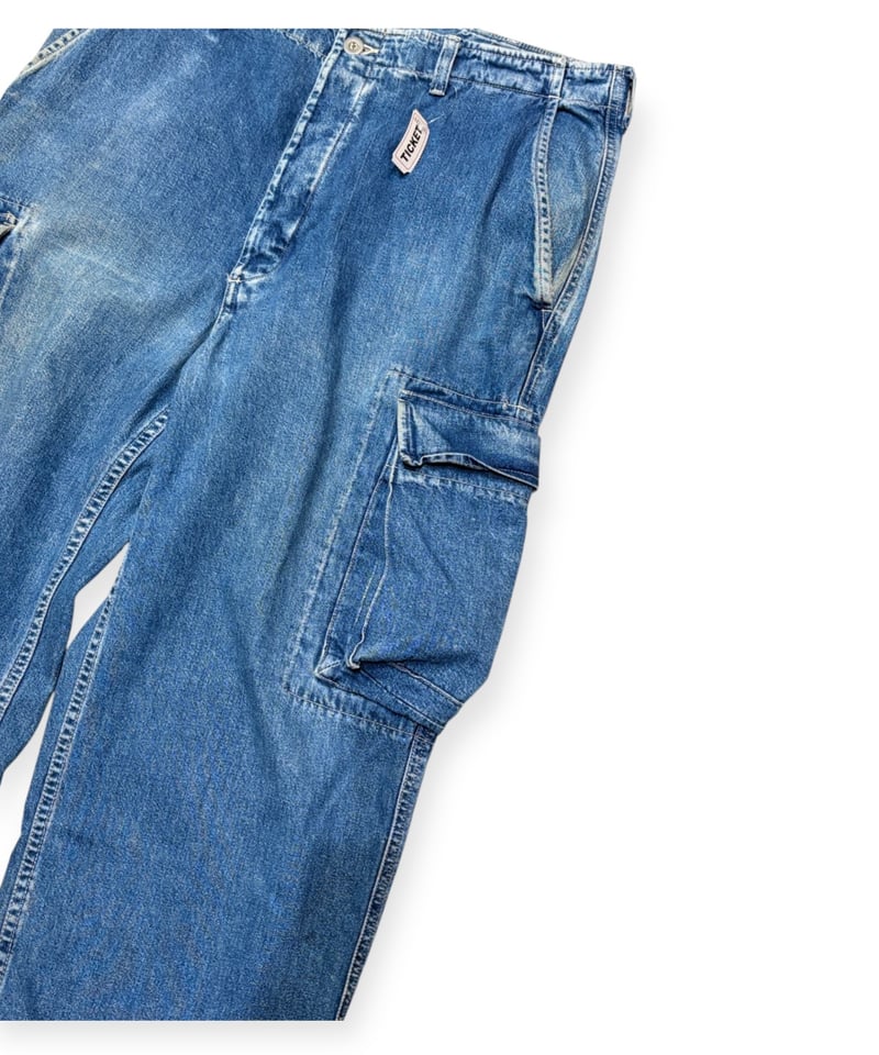 USED】1990s RRL デニムカーゴパンツ インディゴ 三つ星タグ期 W34 USA