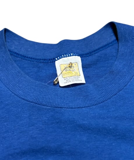 【USED】1970s Disney ミッキーマウス 半袖Tシャツ Daytona Beach ブルー ベルバシーン Lサイズ