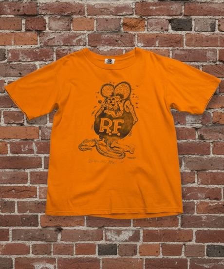 【USED】2000s RATFINK ラットフィンク SS T-SHIRT  オレンジ Mサイズ