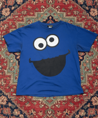 【USED】2000s セサミストリート クッキーモンスター SS T-SHIRTS BLUE Lサイズ