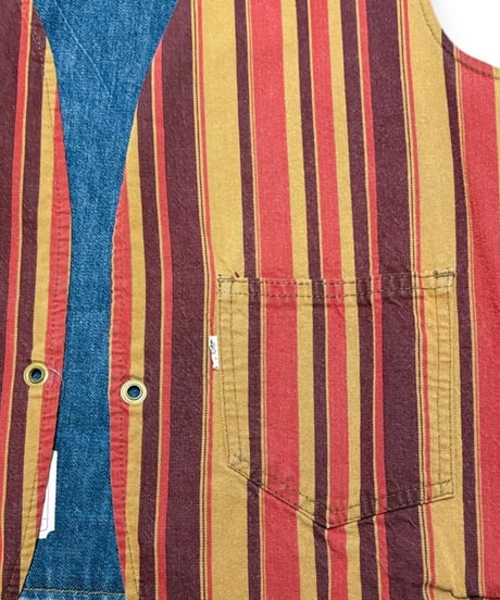 【USED】1970s Levi’s リバーシブルベスト インディゴ&ストライプ BIG-E