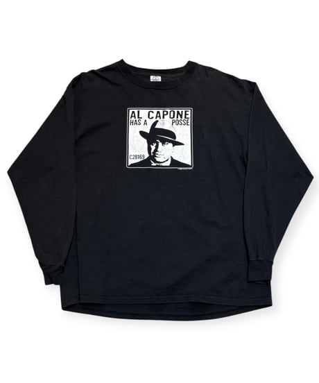 【USED】2000s FASHION VICTIM アルカポネ LS T-SHIRTS BLACK XLサイズ USA製
