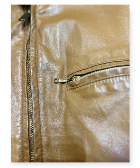 【USED】1970s HARLEY-DAVIDSON AMF シングルライダースジャケット ハーレーダビッドソン 革ジャン ブラウン