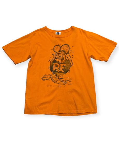 【USED】2000s RATFINK ラットフィンク SS T-SHIRT  オレンジ Mサイズ