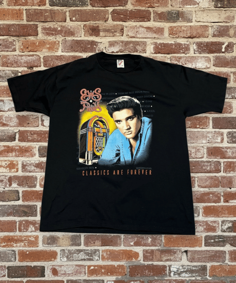 【USED】1990s ELVIS PRESLEY エルビスプレスリー SS T-SHIRT BLACK XLサイズ USA製