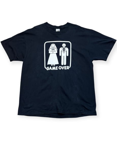【USED】2000s GAMEOVER SS T-SHIRTS BLACK XLサイズ