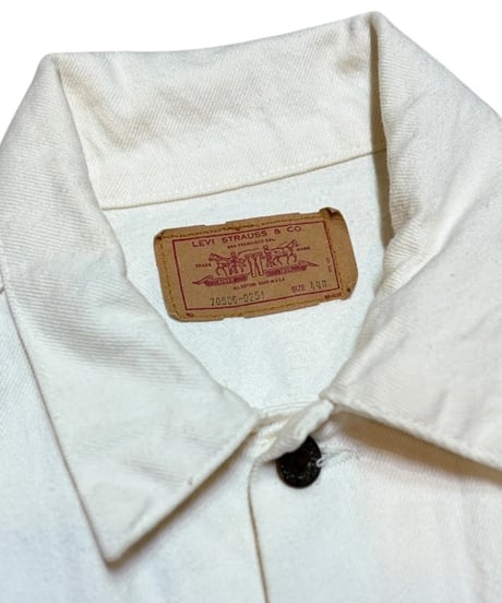 【USED】1990s Levi’s 70506 デニムジャケット ホワイト 44R 希少カラー