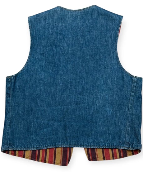 【USED】1970s Levi’s リバーシブルベスト インディゴ&ストライプ BIG-E