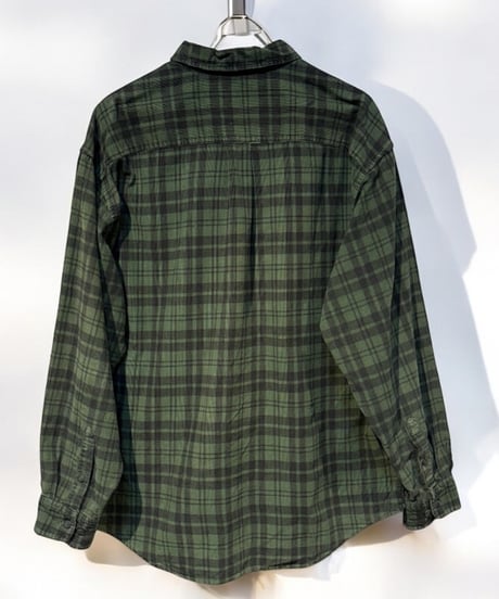 90年代OLD GAP！珍しいコーデュロイ素材のチェック柄！グリーン系！Lサイズ！美品！