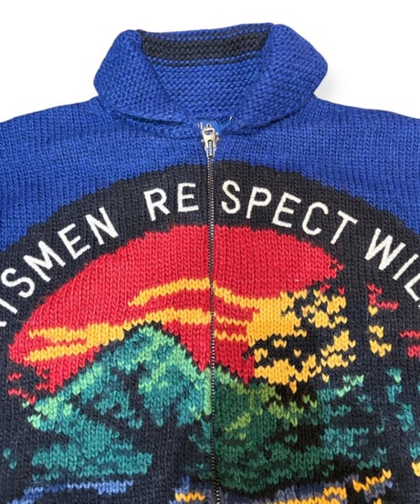 【USED】2000s Polo Ralph Lauren ラルフローレン　SPORTSMAN COWICHAN KNIT カウチンニット Lサイズ