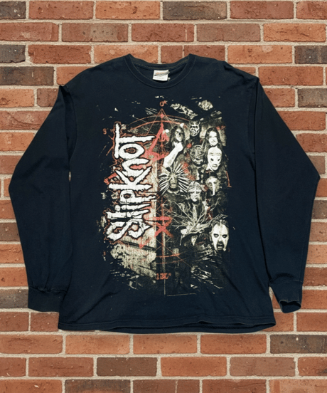 【USED】2000s SLIPKNOT スリップノット LS T-SHIRTS ブラック Lサイズ
