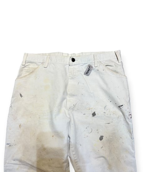 【USED】2000s Dickies Sherwin Williams ホワイト ペインターパンツ W36L32 ペンキ汚れ