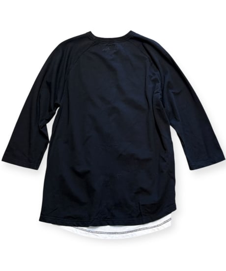 【USED】2000s STUSSY ラグランTシャツ フットボールTシャツ ブラック、ホワイト XLサイズ