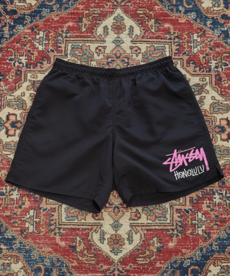 【NEW ITEM】 STUSSY  HONOLULU ホノルル限定  スイムショーツ BLACK Mサイズ