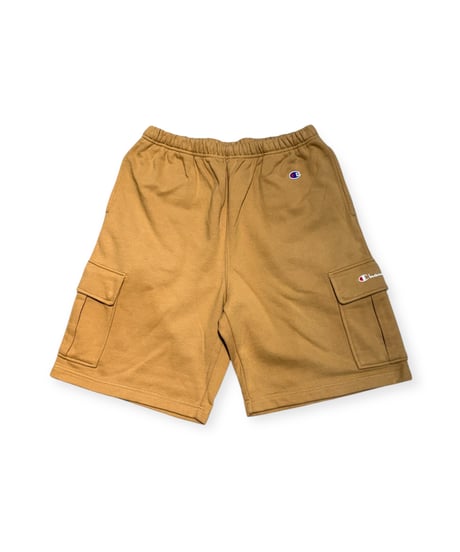【USED】Champion スウェットカーゴショーツ マスタード