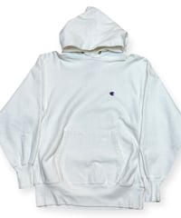 【USED】90s Champion RW HOODIE リバースウィーブフーディ Lサイズ  ホワイト アメリカ製