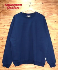 【NEW ITEM】SQUEEZED DESIGN REFLECTOR CREWNECK SWEAT NAVY