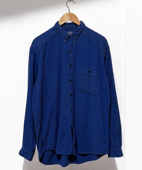 80年代のOLD GAP！BDのフランネルシャツ！ブルーブラックの千鳥柄！Mサイズ