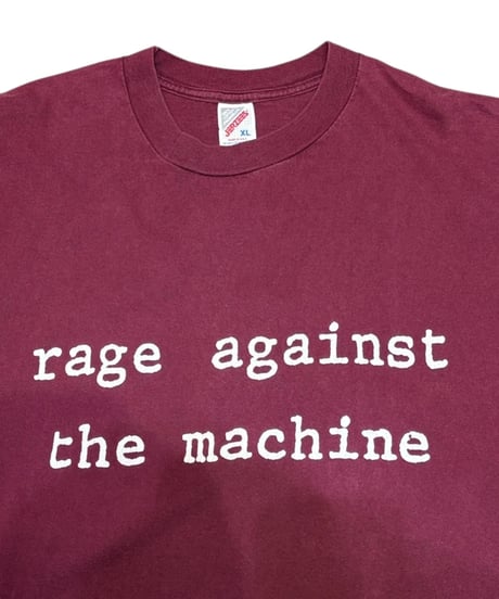 【USED】1990s Rage Against The Machine  バンドTシャツ  バーガンディ XLサイズ ジャージーズボディ USA製