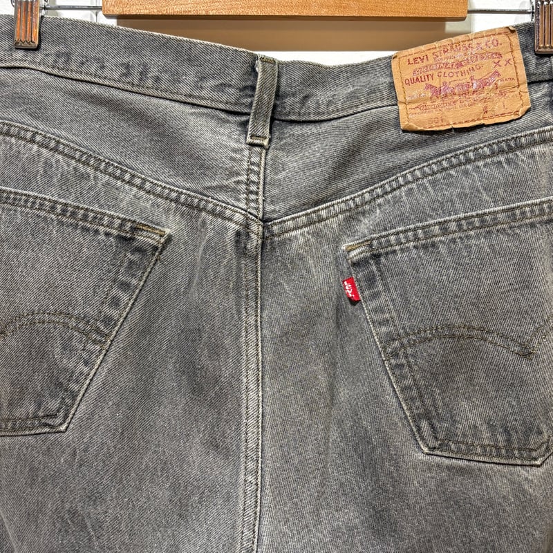 希少【90s】Levi's 501 USA製 ブラックデニム　後染め　 W34 90s USA製 Levi'sリーバイス 501 ブラック デニムパンツ 後染め