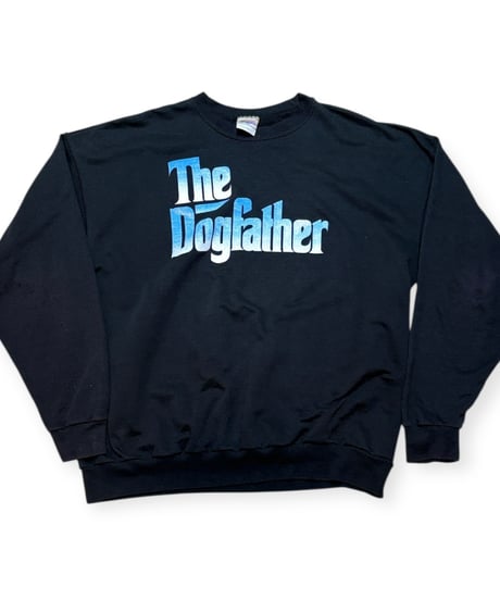 【USED】2000s The dogfather SNOOP DOG スヌープドッグ クルーネックスウェット BLACK XLサイズ
