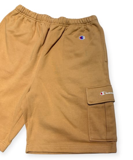 【USED】Champion スウェットカーゴショーツ マスタード