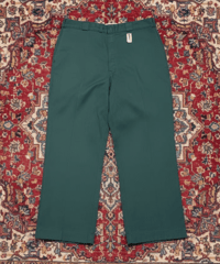 【USED】1980s Dickies 874 ワークパンツ W38 グリーン USA製