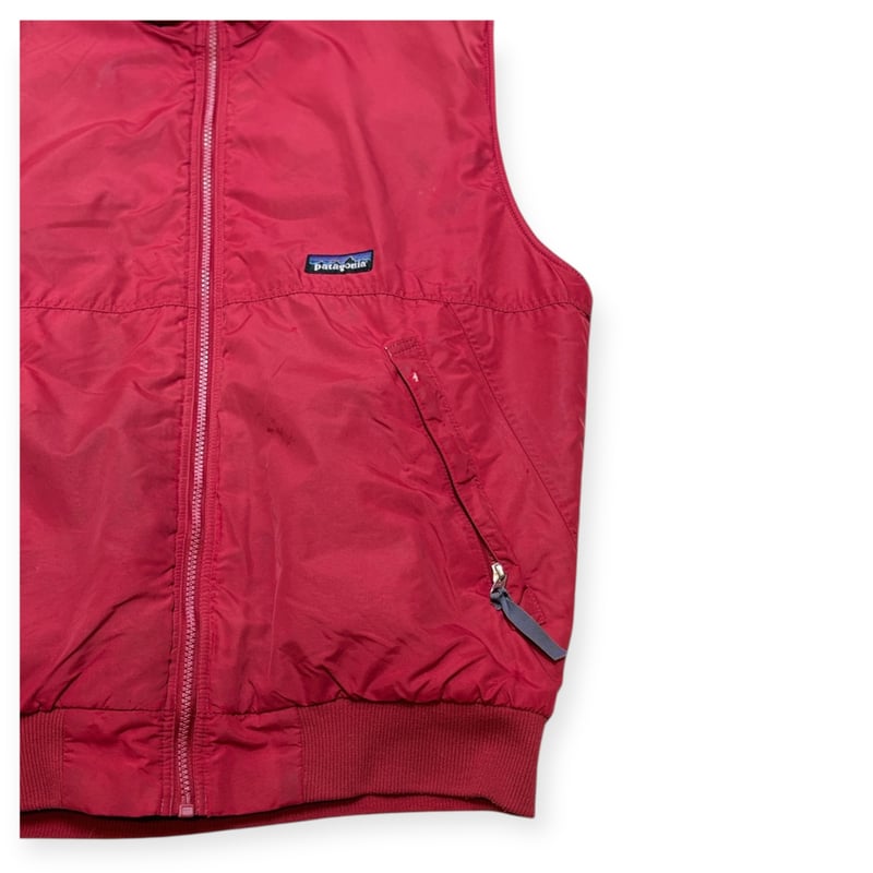 USED】1990s Patagonia パタゴニア シェルドシンチラベスト RED Mサイ