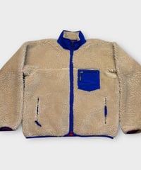 【USED】00s Patagonia  クラシックレトロカーディガン  Lサイズ　アメリカ製　ベージュ　極上コンディション