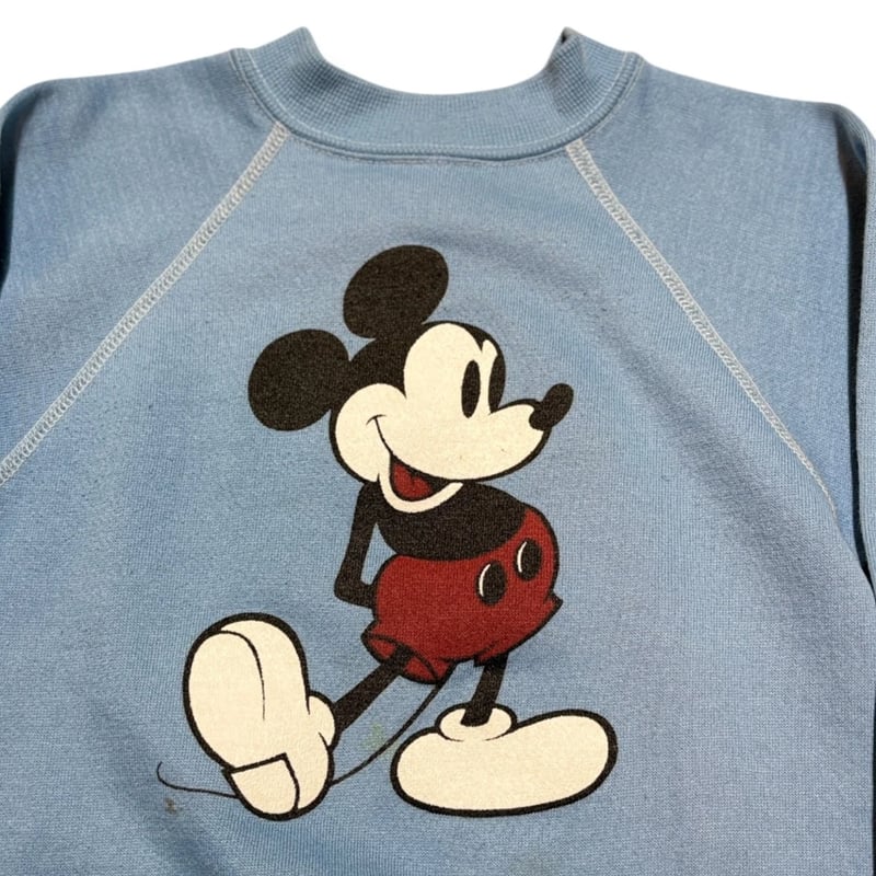 USED】1980s Disney ミッキーマウス クルーネックスウェット child-Lサ