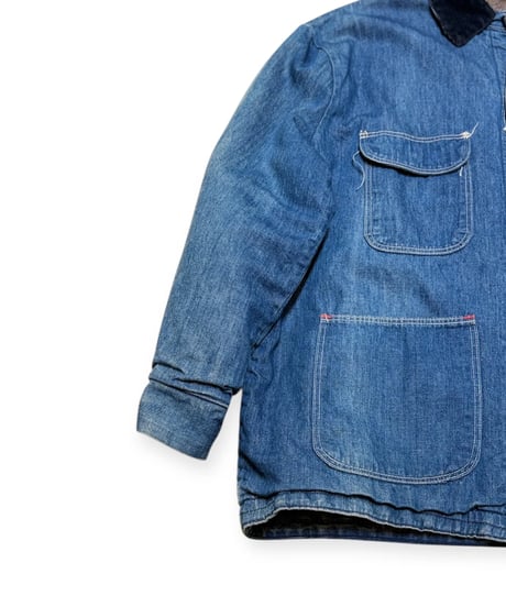 【USED】1970s Wrangler ラングラー カバーオール デニム ブランケットライニング 46サイズ コットン100% 極上フェード