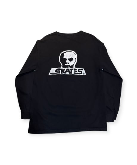 【USED】2000s SKULL SKATES SNFU LS T-SHIRTS BLACK Lサイズ