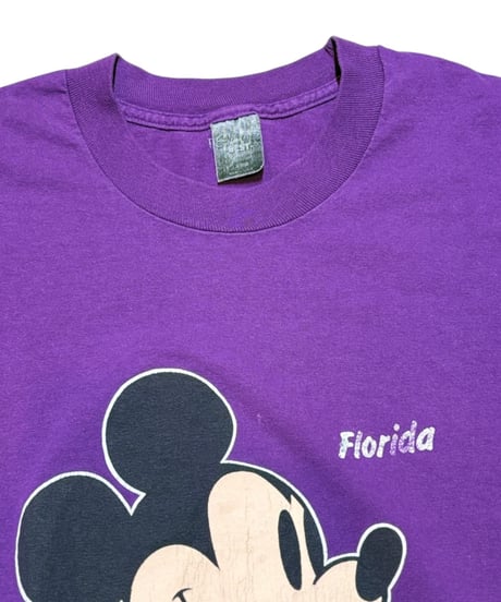 【USED】1990s Disney Florida ミッキーマウス 半袖Tシャツ パープル Lサイズ アメリカ製