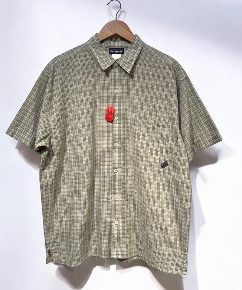 S5 Patagonia パッカーウェアシャツ Lサイズ グリーン系チェック 美品